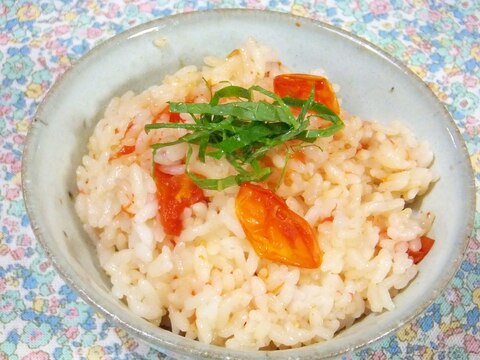 簡単美味しい☆ミニトマトの炊き込みごはん